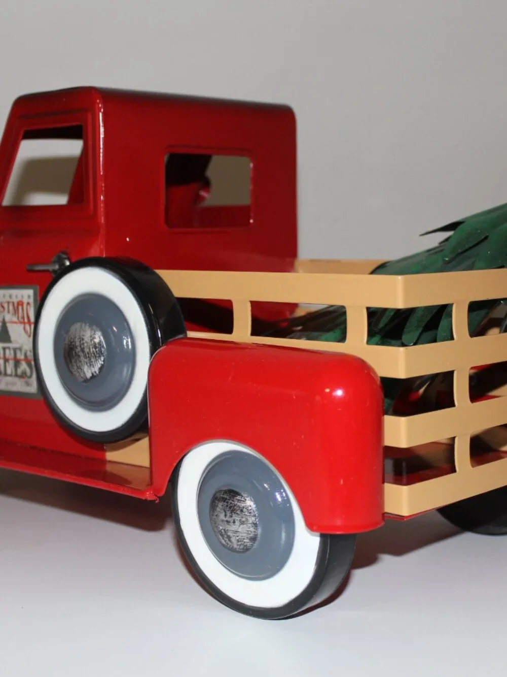 Farm Fresh Christmas Tree Red Metal Steel Pick Truck Large 18